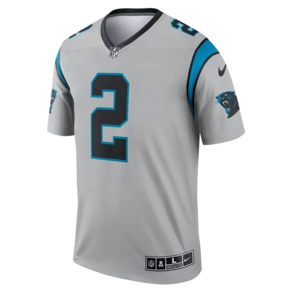 Men's Carolina Panthers D.J. Moore Nike Silver Inverted Legend Jersey