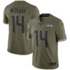 Men's Seattle Seahawks Nike Olive 2022 Salute To Service Limited Jersey