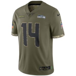 Men's Seattle Seahawks Nike Olive 2022 Salute To Service Limited Jersey