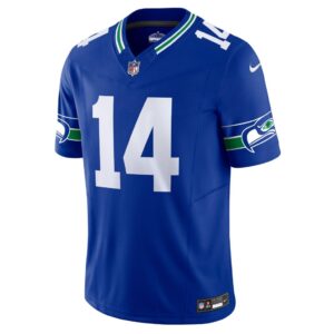 Men's Seattle Seahawks DK Metcalf Nike Royal Throwback Vapor F.U.S.E. Limited Jersey