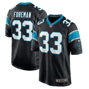 Men's Carolina Panthers D'Onta Foreman Nike Black Game Player Jersey