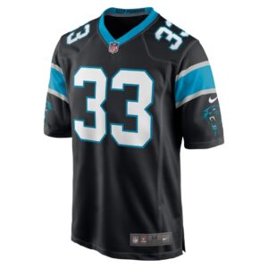 Men's Carolina Panthers D'Onta Foreman Nike Black Game Player Jersey