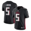 Men's Atlanta Falcons Drake London Nike Black Vapor Limited Jersey