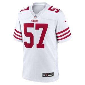 Dre Greenlaw San Francisco 49ers Nike Team Game Jersey - White