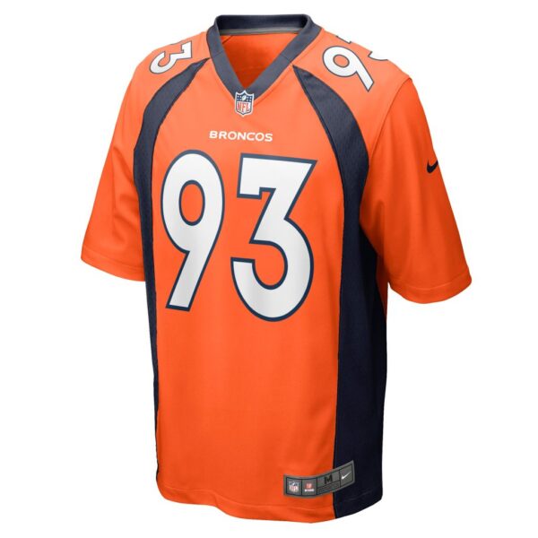 Men's Denver Broncos Dre'Mont Jones Nike Orange Game Jersey