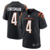 Men's Cincinnati Bengals Drue Chrisman Nike Black Game Jersey