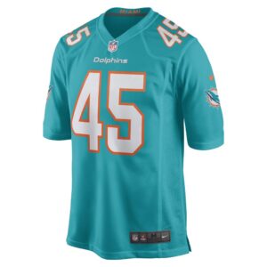 Men's Miami Dolphins Duke Riley Nike Aqua Game Jersey