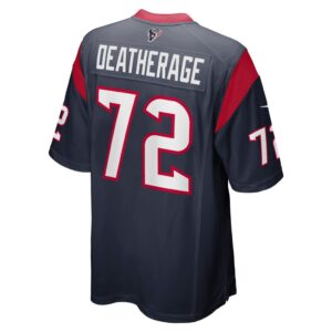 Men's Houston Texans Dylan Deatherage Nike Navy Team Game Jersey