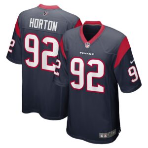 Men's Houston Texans Dylan Horton Nike Navy Team Game Jersey