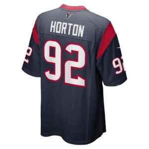 Men's Houston Texans Dylan Horton Nike Navy Team Game Jersey