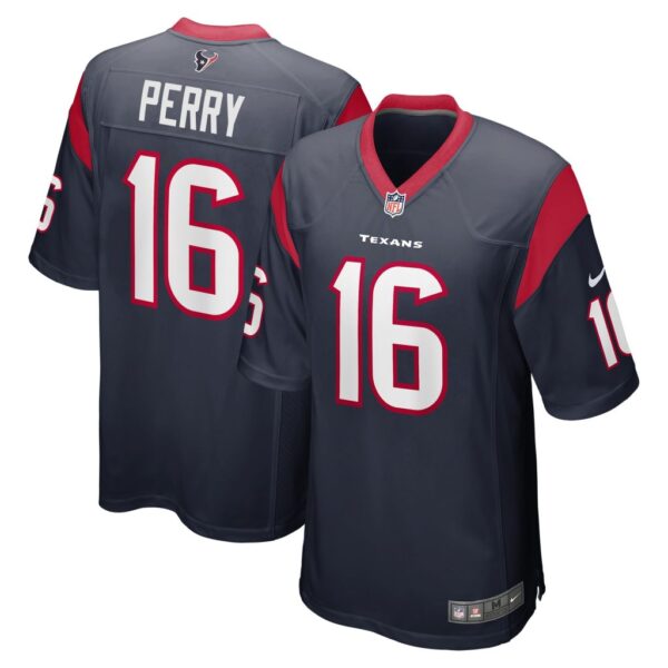 Men's Houston Texans E.J. Perry Nike Navy Game Player Jersey