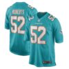 Men's Miami Dolphins Elandon Roberts Nike Aqua Game Player Jersey