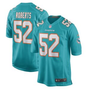 Men's Miami Dolphins Elandon Roberts Nike Aqua Game Player Jersey