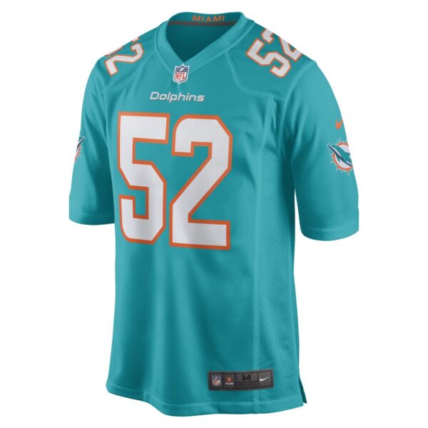 Men's Miami Dolphins Elandon Roberts Nike Aqua Game Player Jersey