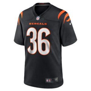 Men's Cincinnati Bengals Elijah Holyfield Nike Black Game Player Jersey