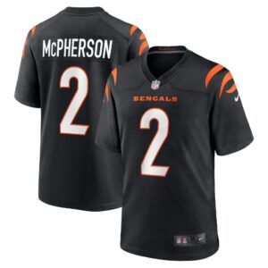 Men's Cincinnati Bengals Evan McPherson Nike Black Team Game Jersey