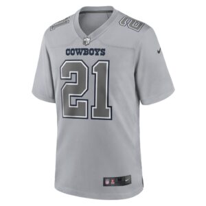 Men's Dallas Cowboys Ezekiel Elliott Nike Gray Atmosphere Fashion Game Jersey