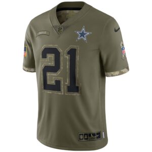 Men's Dallas Cowboys Nike Olive 2022 Salute To Service Limited Jersey