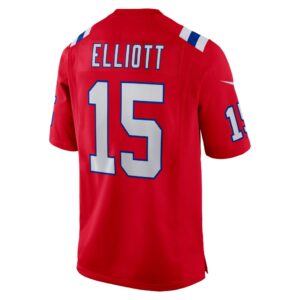 Ezekiel Elliott New England Patriots Nike Male Adult Alternate Game Player Jersey - Red