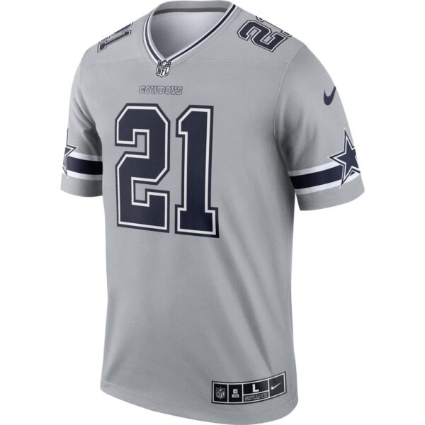 Men's Dallas Cowboys Ezekiel Elliott Nike Gray Inverted Legend Jersey