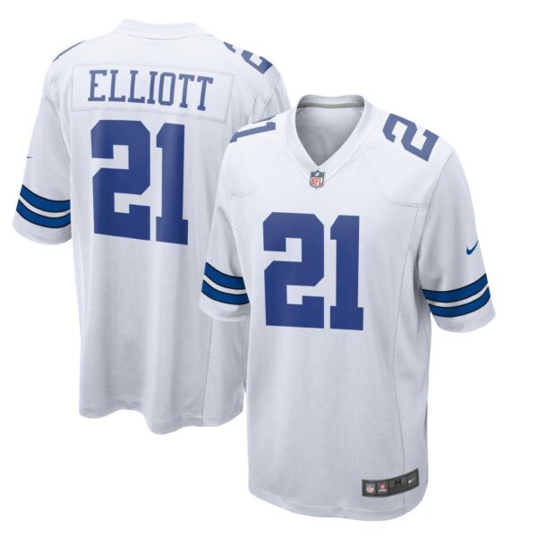 Men's Nike Ezekiel Elliott White Dallas Cowboys Team Game Jersey