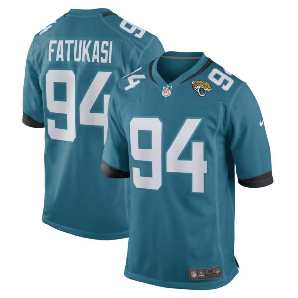 Men's Jacksonville Jaguars Folorunso Fatukasi Nike Teal Game Player Jersey