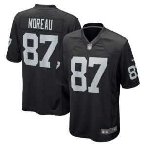 Men's Las Vegas Raiders Foster Moreau Nike Black Game Jersey