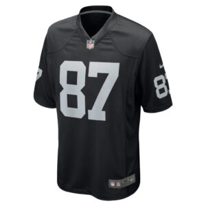 Men's Las Vegas Raiders Foster Moreau Nike Black Game Jersey