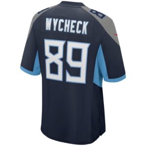 Men's Tennessee Titans Frank Wycheck Nike Navy Game Retired Player Jersey