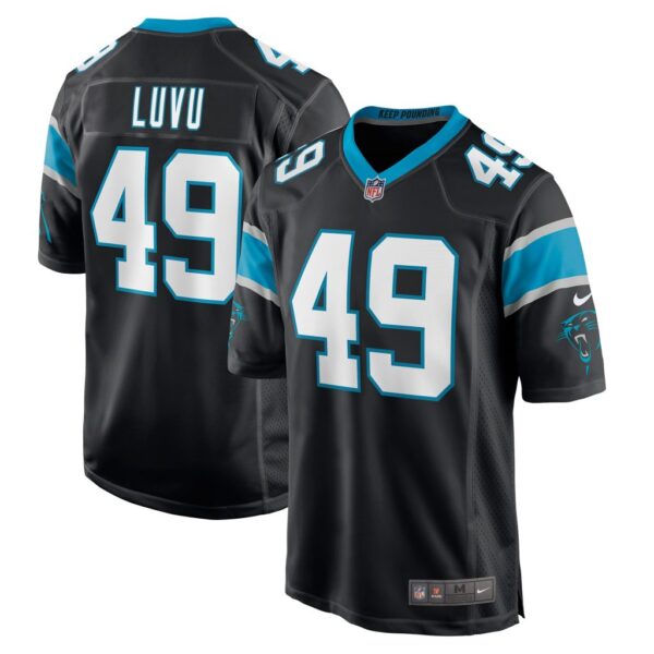 Men's Carolina Panthers Frankie Luvu Nike Black Game Jersey