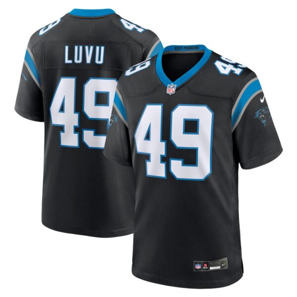 Men's Carolina Panthers Frankie Luvu Nike Black Team Game Jersey