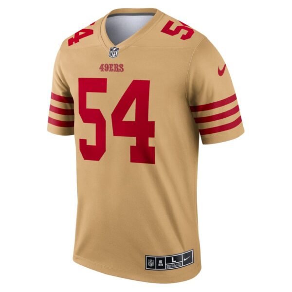 Men's San Francisco 49ers Fred Warner Nike Gold Inverted Legend Jersey