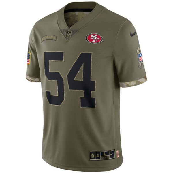 Men's San Francisco 49ers Nike Olive 2022 Salute To Service Limited Jersey