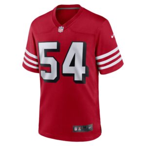 Men's San Francisco 49ers Fred Warner Nike Scarlet Alternate Player Game Jersey