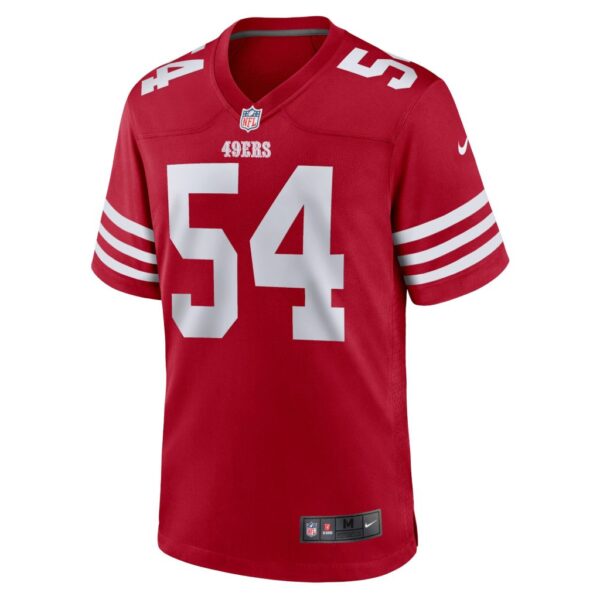 Men's San Francisco 49ers Fred Warner Nike Scarlet Player Game Jersey