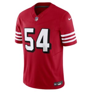 Men's San Francisco 49ers Fred Warner Nike Scarlet Vapor F.U.S.E. Limited Jersey