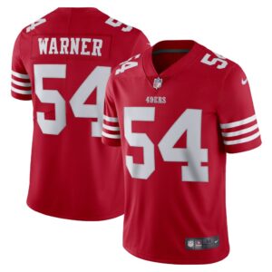 Men's San Francisco 49ers Fred Warner Nike Scarlet Vapor Limited Jersey