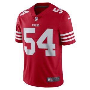 Men's San Francisco 49ers Fred Warner Nike Scarlet Vapor Limited Jersey