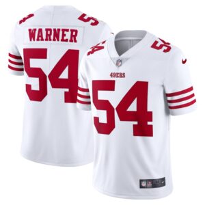 Men's San Francisco 49ers Fred Warner Nike White Vapor Limited Jersey