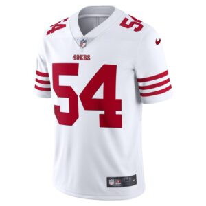 Men's San Francisco 49ers Fred Warner Nike White Vapor Limited Jersey