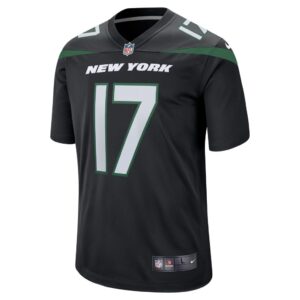 Men's New York Jets Garrett Wilson Nike Stealth Black Alternate Game Player Jersey