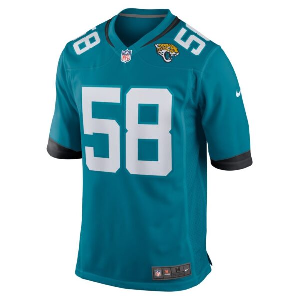 Men's Jacksonville Jaguars Garrison Sanborn Nike Teal Home Game Player Jersey