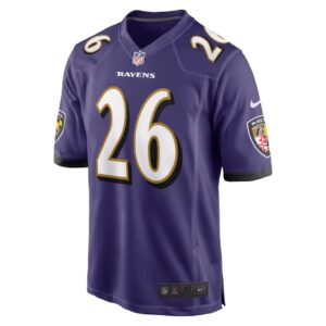 Men's Baltimore Ravens Geno Stone Nike Purple Game Jersey