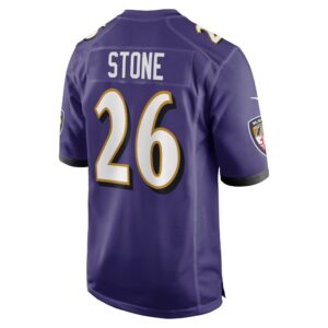 Men's Baltimore Ravens Geno Stone Nike Purple Game Jersey