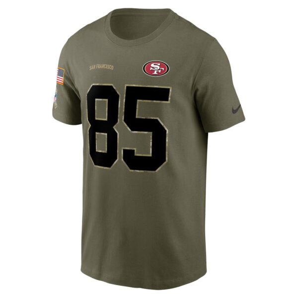 Men's San Francisco 49ers George Kittle Nike Olive 2022 Salute To Service Name & Number T-Shirt