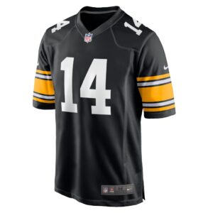 Men's Pittsburgh Steelers George Pickens Nike Black Alternate Game Player Jersey