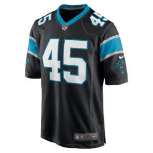 Men's Carolina Panthers Giovanni Ricci Nike Black Player Game Jersey