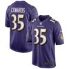 Men's Baltimore Ravens Gus Edwards Nike Purple Game Jersey