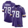 Hakeem Adeniji Minnesota Vikings Nike Team Game Jersey - Purple