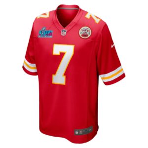 Men's Kansas City Chiefs Harrison Butker Nike Red Super Bowl LVII Patch Game Jersey